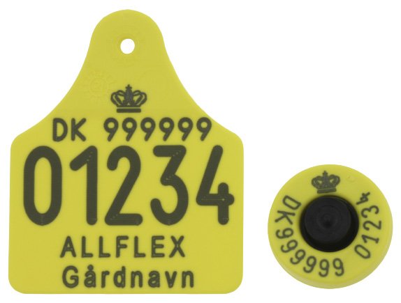 ALLFLEX Stor m. tekst + Rund HDX