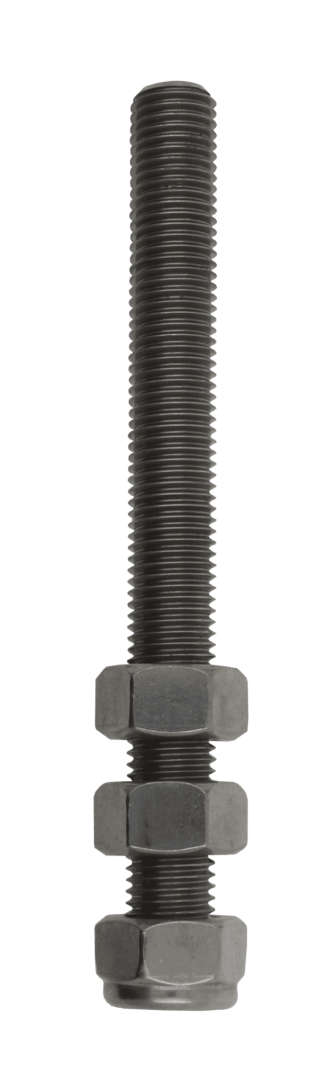 M16 gevindstang med 3 møtrikker